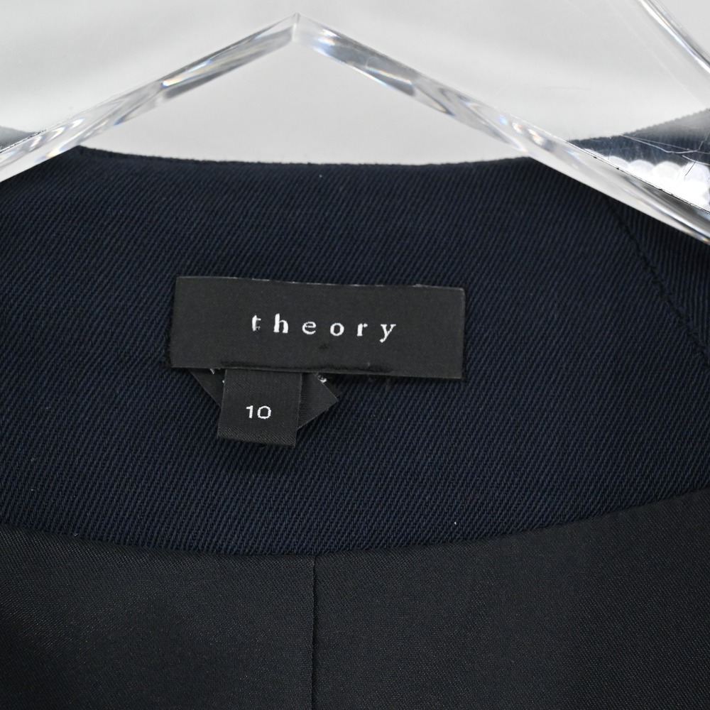 Theory Navy Sleeveless Wrap Dress - Picture 7 of 14
